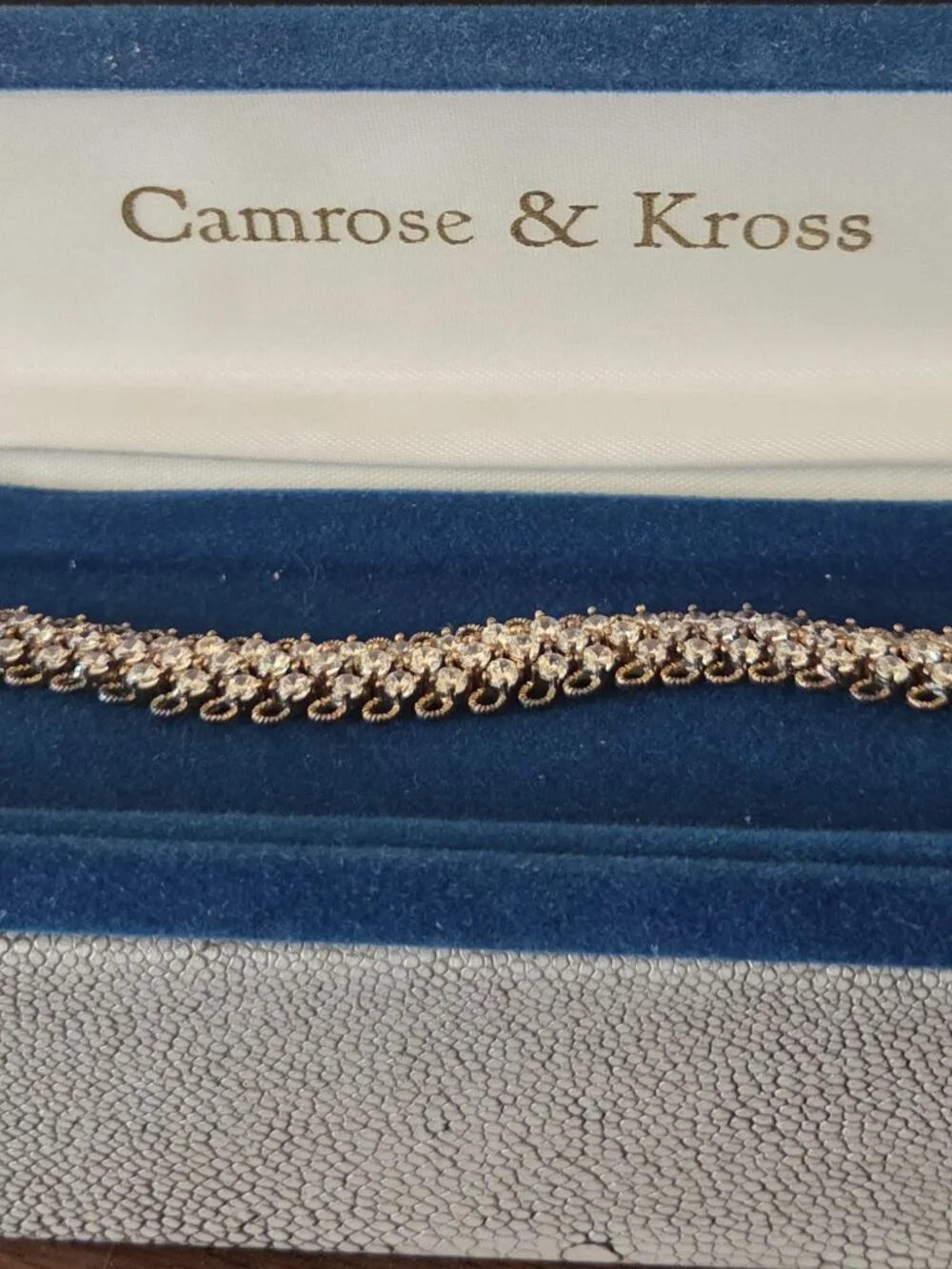 Camrose & Kross Jacqueline Kennedy Reproduction Crystal Tennis Bracelet with Box